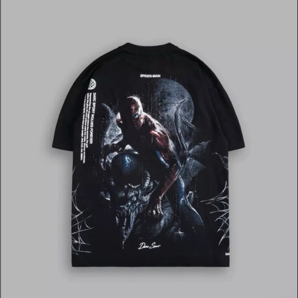 Darc Sport Spider-Man Tomb “Side by Side” Series Oversized T-shirt - Medium